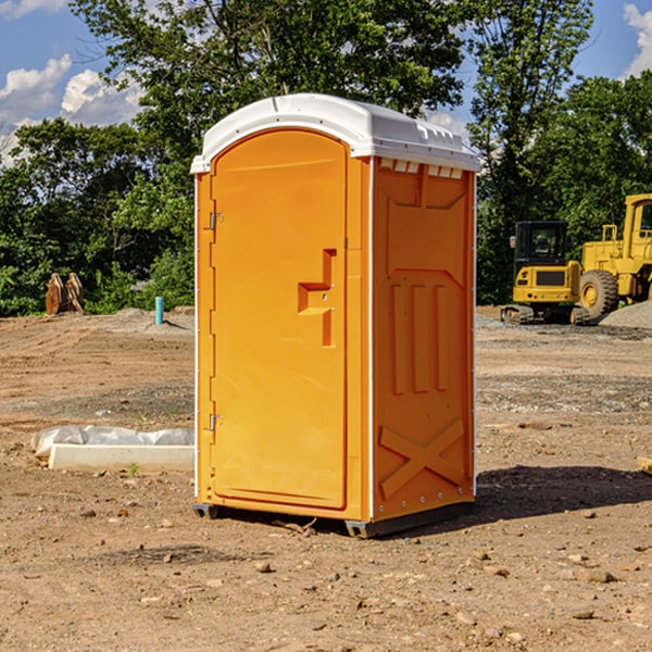 how often are the portable restrooms cleaned and serviced during a rental period in Byron Wisconsin